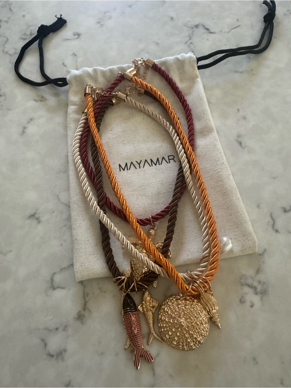 Mayamar 14k Gold Coastal Charm Rope Necklaces Set of 4 - Picture 4 of 4